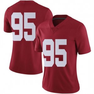 NCAA Women's Alabama Crimson Tide #95 Monkell Goodwine Stitched College Nike Authentic No Name Crimson Football Jersey FF17C71QG